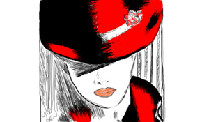 sketch 3547 Lady in red  Toky Niaina Randrianarisoa