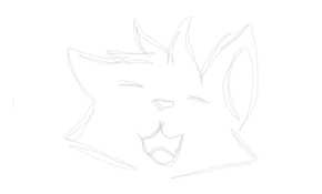 sketch #95596 Cat face drawn on amazon fire with finger - THE STRUGGLE