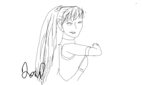 sketch 109743 kasumi from doa5 that i drew with a mouse. pretty bad