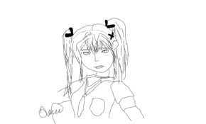 sketch 109783 drawing marie rose from doa5 with a crappy mouse